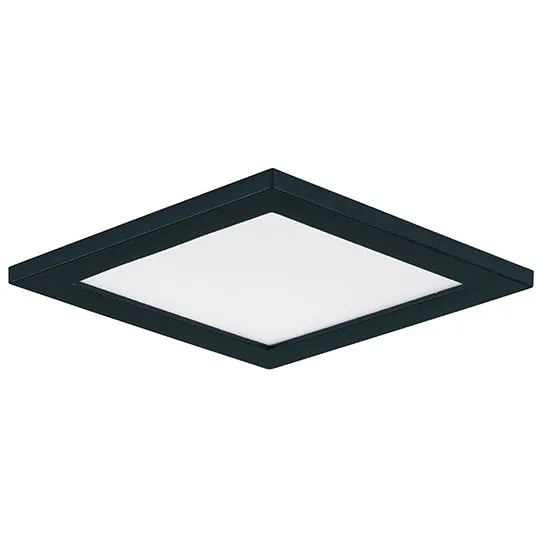 5" LED Square Wafer Surface Mount, 800 Lumens, 10W, 3000K CCT, 120V, Black, White, Bronze, or Satin Nickle Finish — Warehouse Lighting LED Downlights 10.0W 3000K