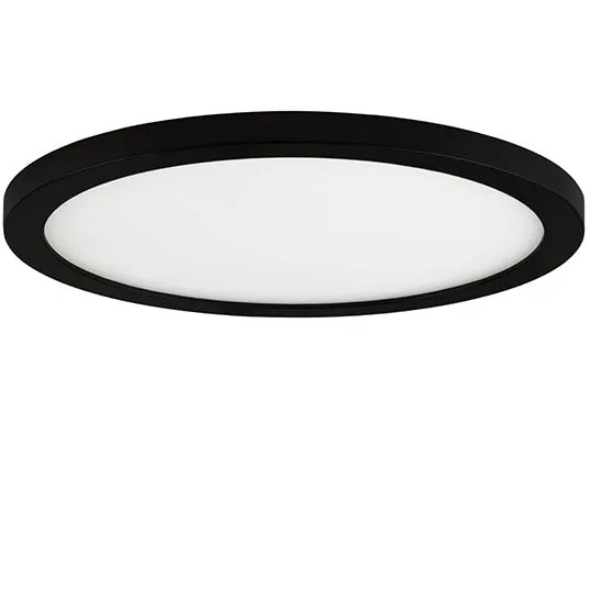 9" LED Wafer Surface Mount, 2,100 Lumens, 20W, 3000K CCT, 120-277V, Black, White, Bronze, or Satin Nickle Finish — Warehouse Lighting LED Downlights 20.0W 3000K