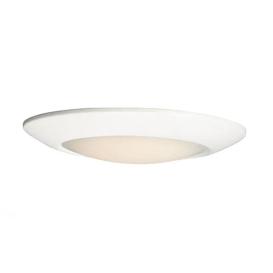 9" LED Diverse Flush Mount, 1620 Lumens, 18W, 3000K CCT, 120V, White Finish — Warehouse Lighting LED Downlights 18.0W 3000K