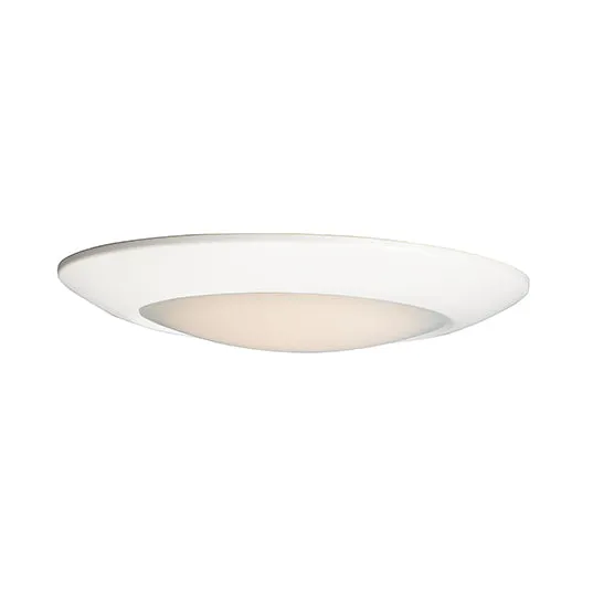 11" LED Diverse Flush Mount, 1800 Lumens, 20W, 4000K CCT, 120V, White Finish — Warehouse Lighting LED Downlights 20.0W 4000K