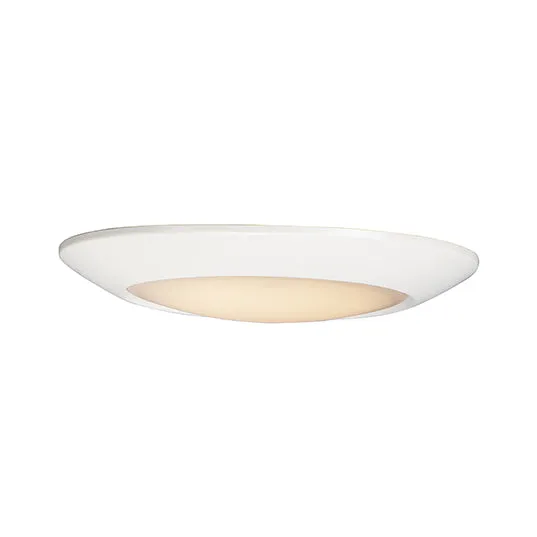 9.25" LED Diverse Flush Mount, 1620 Lumens, 18W, 2700K CCT, 120V, White Finish — Warehouse Lighting LED Downlights 18.0W 2700K