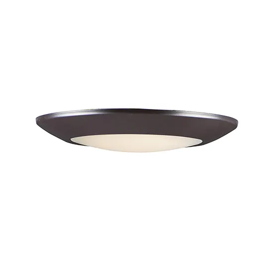 9.25" LED Diverse Flush Mount, 1620 Lumens, 18W, 3000K CCT, 120V, Bronze or Satin Nickel Finish — Warehouse Lighting LED Downlights 18.0W 3000K