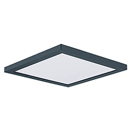 8.5" LED Square Flush Mount, 1260 Lumens, 18W, 3000K CCT, 120V, Black, White, or Satin Nickel Finish — Warehouse Lighting LED Downlights 18.0W 3000K