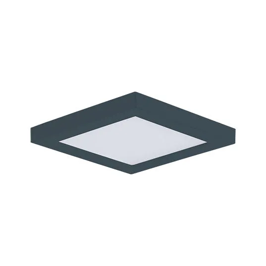 5" LED Square Flush Mount, 930 Lumens, 12W, 3000K CCT, 120V, Black, White, or Satin Nickle Finish — Warehouse Lighting LED Downlights 12.0W 3000K