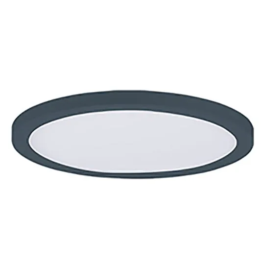 9" LED Flush Mount, 1200 Lumens, 18W, 3000K CCT, 120V, Black, White, or Satin Nickle Finish — Warehouse Lighting LED Downlights 18.0W 3000K