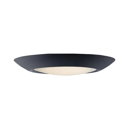 7.5" LED Flush Mount, 1200 Lumens, 13.5W, 3000K CCT, 120V, Black, Satin Nickel, or Bronze  Finish — Warehouse Lighting LED Downlights 13.5W 3000K