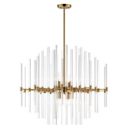 29" Divine 8-Light Pendant, 480W, 120V,  Polished Nickel or Heritage Finish — Warehouse Lighting LED Landscape Lights 480.0W 
