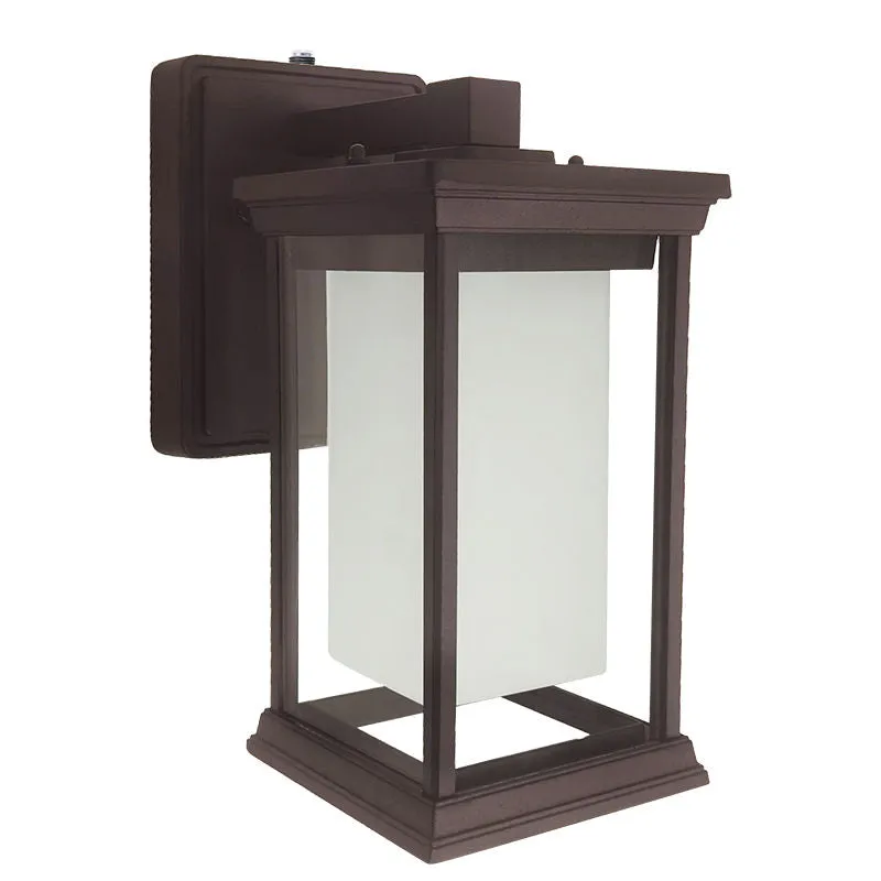 10" LED Outdoor Wall Lantern, 500LM, Oil Rubbed Bronze Finish, 12W, CCT Selectable, 120V — Warehouse Lighting LED Wall Lights 12.0W 3000K