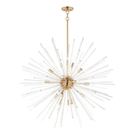 Polaris 16-Light Pendant, 960W, 120V, Satin Brass Finish — Warehouse Lighting LED Landscape Lights 960.0W 