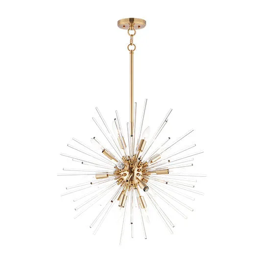 Polaris 12-Light Pendant, 720W, 120V, Satin Brass Finish — Warehouse Lighting LED Landscape Lights 720.0W 