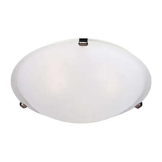 Malaga 3-Light Flush Mount, Frosted Glass, 180W, 120V, Oil Rubbed Bronze — Warehouse Lighting LED Post Top Lights 180.0W 