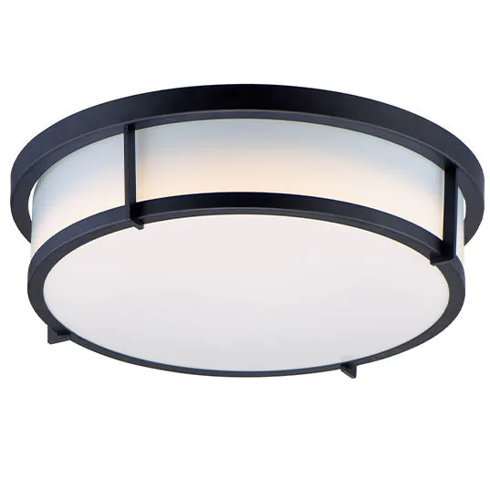 13" LED 2 Light Flush Mount , 120W, 120V, Available in Black, Satin Brass, or Satin Nickel — Warehouse Lighting LED Post Top Lights 120.0W 