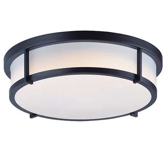 17" LED 3 Light Flush Mount , 120W, 120V, Available in Black, Satin Brass, or Satin Nickel — Warehouse Lighting LED Post Top Lights 120.0W 