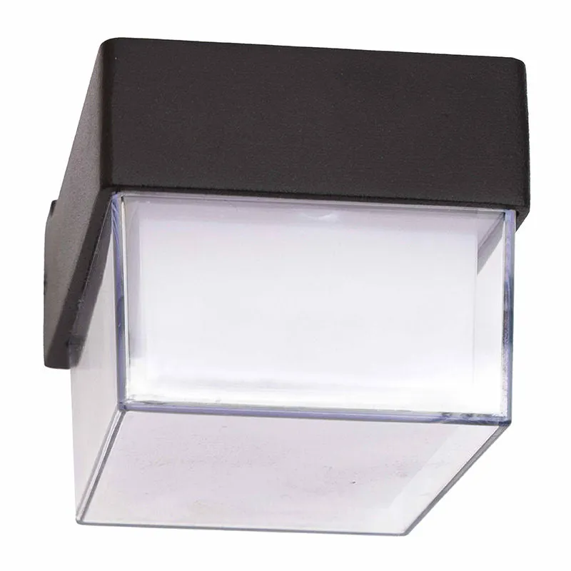 LED Square Mini Wall Light, 400 Lumens, 12V, CCT Selectable 3000K/4000K/5000K, Dark Bronze Finish — Warehouse Lighting LED Wall Lights  3000K