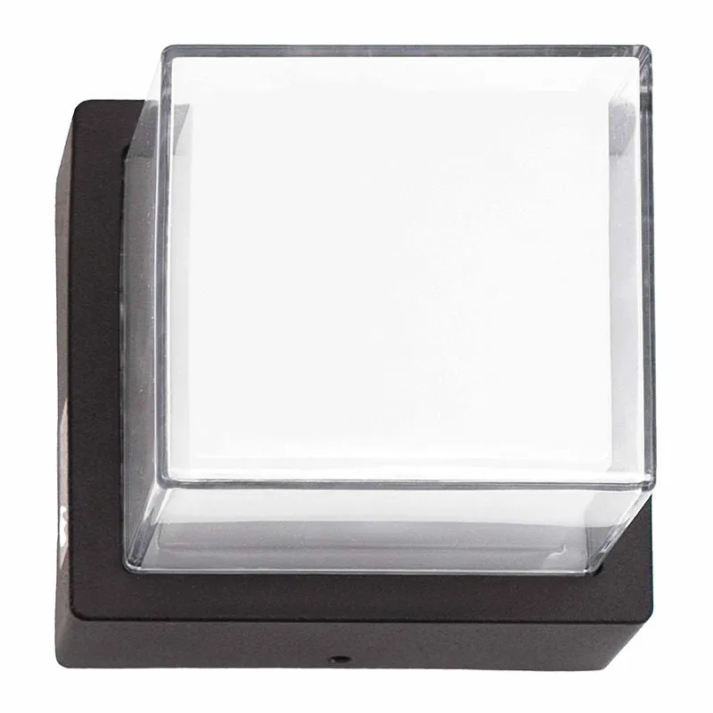 LED Square Mini Wall Light, 3 Watt, 200 Lumens, 12V, CCT Selectable 3000K/4000K/5000K, Dark Bronze Finish — Warehouse Lighting LED Wall Lights 3.0W 3000K