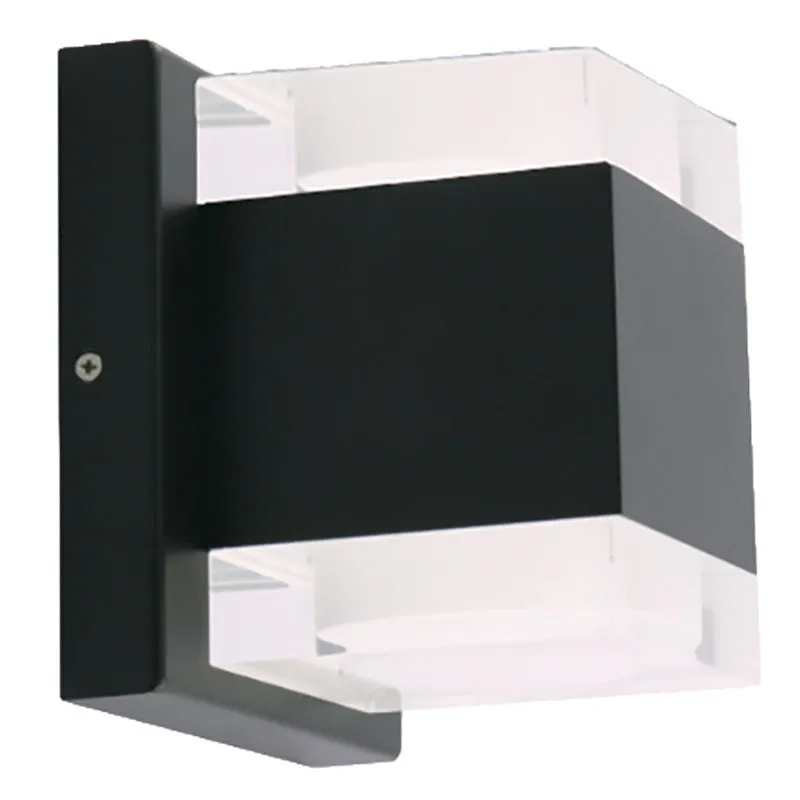 LED Architectural Indoor/Outdoor Wall Light w/Glass Lens, 20 Watt, 1400LM 120V, CCT Selectable 3000K/4000K/5000K, Black, Bronze, or Satin Nickel Finish — Warehouse Lighting LED Wall Lights 20.0W 3000K
