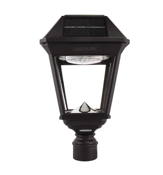 Gama Sonic Imperial III Commercial Solar Post Light, 300 Lumens, CCT Selectable 2700K/6000K — Warehouse Lighting LED Lighting Controls 10.0W 2700K