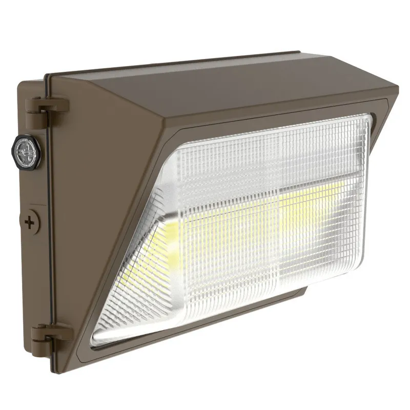 LED Non-Cutoff Wall Pack with Emergency Backup, 45W/65W/85W Selectable, 11,900 Lumens, 120-277V, CCT Selectable 3000K/4000K/5000K, Dark Bronze Finish — Warehouse Lighting LED Wall Lights 45.0W 3000K