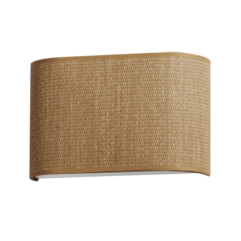 Prime 13" Wide LED Sconce, Grass Cloth, Oatmeal or White Linen Finish — Warehouse Lighting LED Wall Lights 10.0W 3000K