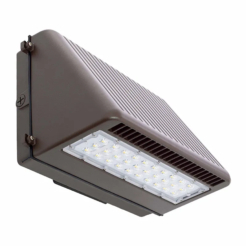LED Full Cutoff Wall Pack, 9000LM, 80W, 120-277V, CCT Available in 3000K, 4000K, or 5000K, Dark Bronze Finish — Warehouse Lighting LED Wall Lights 80.0W 3000K