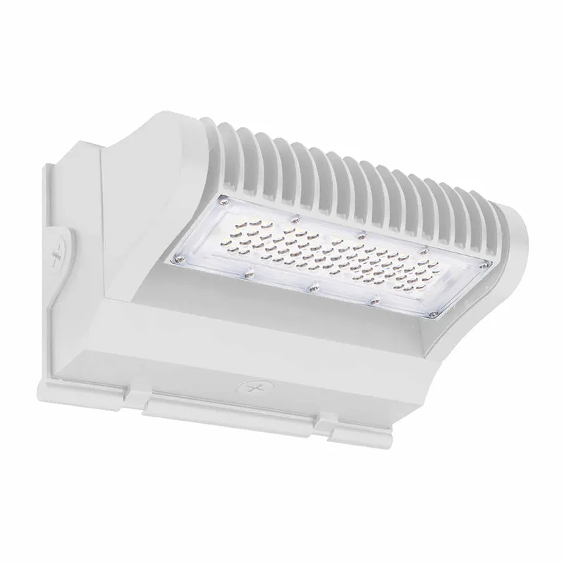 LED Adjustable Wall Pack, 25 Watt, 3250 Lumens, 120-277V CCT Selectable 3000K/4000K/5000K, White Finish — Warehouse Lighting LED Wall Lights 25.0W 3000K