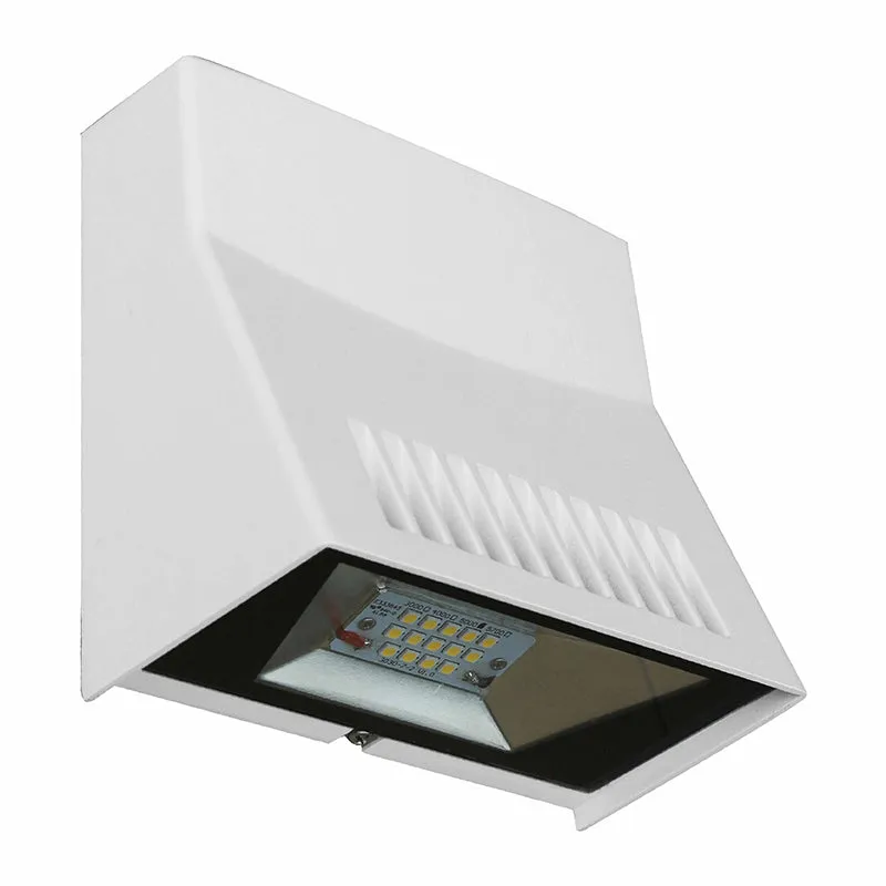 LED Mini Cutoff Wall Pack, 1300LM, 12W, 120-277V, CCT Available in 3000K, 4000K, or 5000K, White Finish — Warehouse Lighting LED Wall Lights 12.0W 3000K