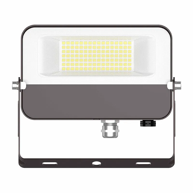 LED Compact Flood Light, Yoke Mount, 1600 Lumens, 15 watt, 120V, CCT Selectable 3000K/4000K/5000K, Dark Bronze Finish — Warehouse Lighting LED Flood Lights 15.0W 3000K