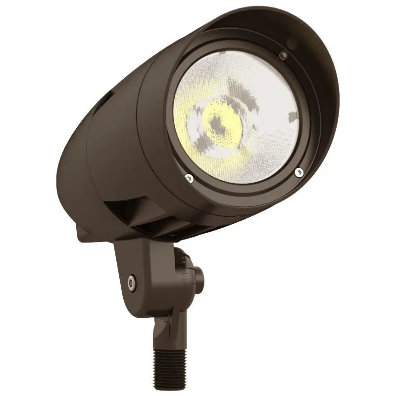 LED X-Gen Bullet Flood Light, 30W/40W/50W Selectable, 6200 Lumens, CCT Selectable 3000K/4000K/5000K, 120-277V, Dark Bronze Finish — Warehouse Lighting LED Flood Lights 30.0W 3000K