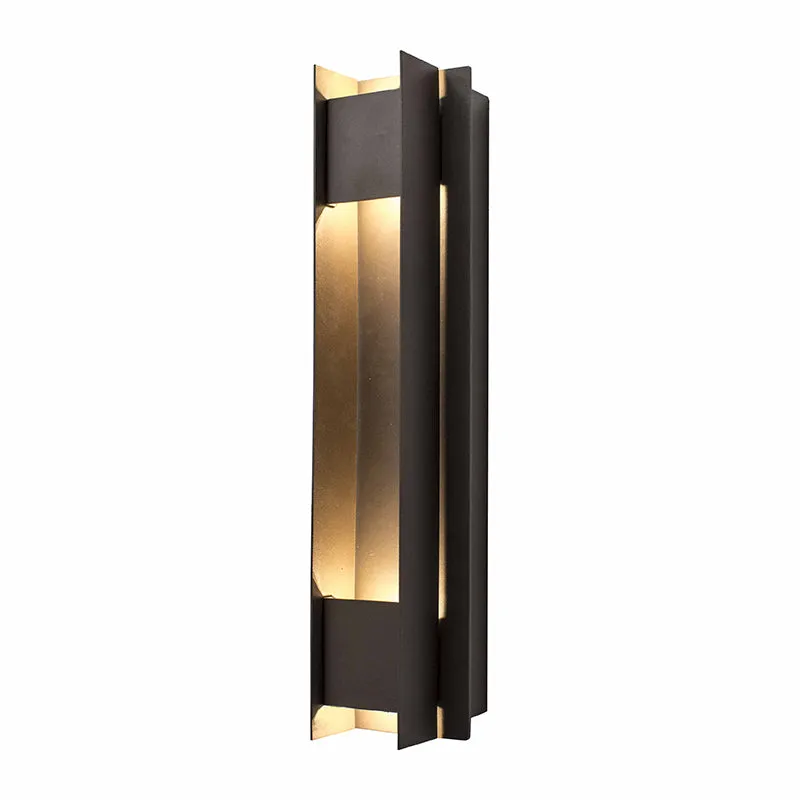Crest Collection Passage Trim Wall Sconce, 1800 Lumens, 100-277V, 5/10/15/20W Selectable, 3000K, 4000K, or 5000K, Dark Bronze or Silver — Warehouse Lighting LED Wall Lights 20.0W 3000K