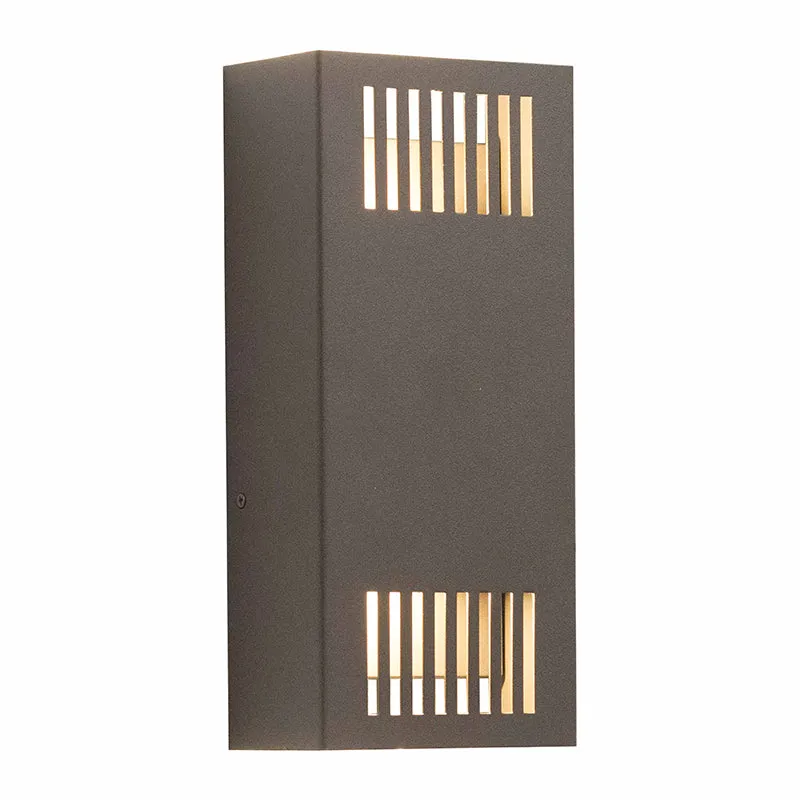 Small Crest Grille Wall Sconce, 1300 Lumens, 100-277V, 15W, 3000K, 4000K, or 5000K, Dark Bronze or Silver — Warehouse Lighting LED Wall Lights 15.0W 3000K