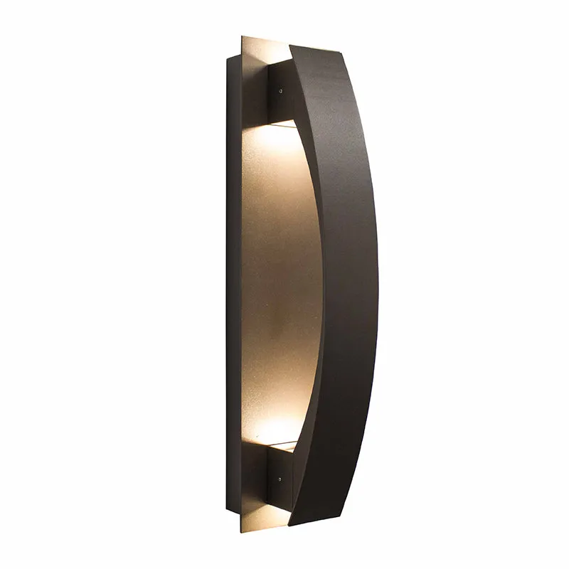 Small Crest Collection Lunette trim Wall Sconce, 900 Lumens, 100-277V, 10W, 3000K, 4000K, or 5000K, Dark Bronze or Silver — Warehouse Lighting LED Wall Lights 10.0W 3000K
