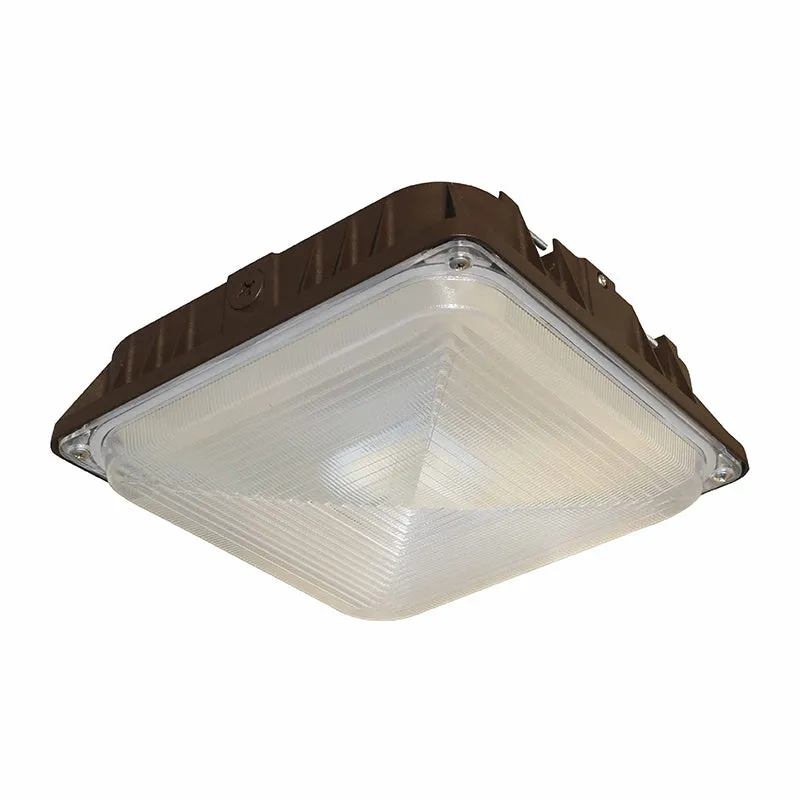 CDLX LED Power Adjustable Low Profile Canopy Light, 5/10/15/25Watt Selectable, 3000 Lumens, 120-277V, 3000k, 4000K, or 5000K — Warehouse Lighting LED Area Lights 25.0W 3000K