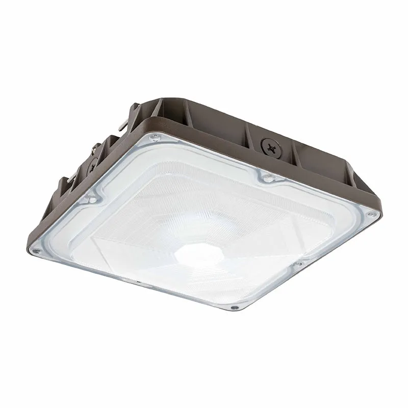 CDLX LED Power Adjustable Low Profile Canopy Light, 15/25/35/45Watt Selectable, 5100 Lumens, 120-277V, 3000k, 4000K, or 5000K — Warehouse Lighting LED Area Lights 45.0W 3000K