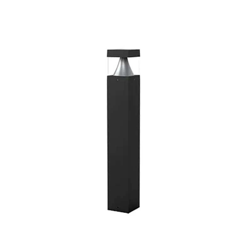 LED 42" Flat Top Square Bollard, 1496 Lumens, Wattage and CCT Selectable, 120-277V, Cone Reflector, Clear Lens, Black or Brown Finish — Warehouse Lighting LED Bollards & Pathway Lights 10.0W 3000K