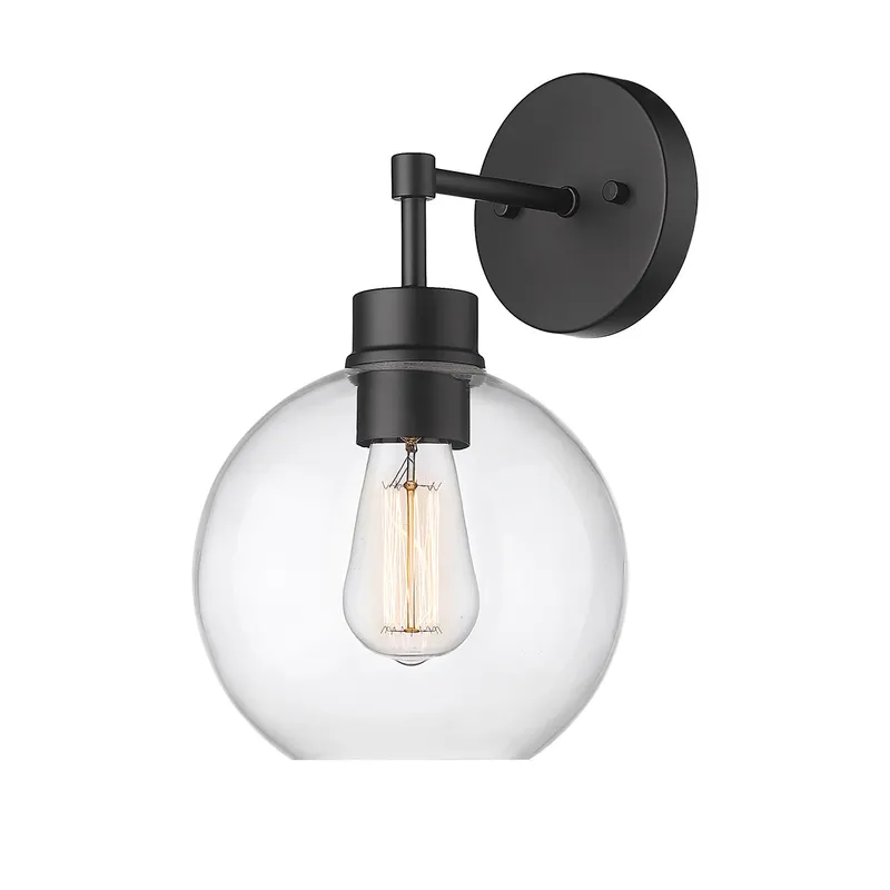 Millennium Lighting 1 Light Outdoor Wall Sconce, Basin Collection, Powder Coat Black Finish — Warehouse Lighting LED Wall Lights 60.0W 