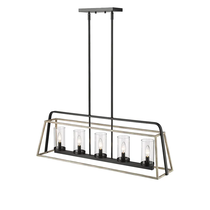 Millennium Lighting 5 Light Ceiling Chandelier, Bonnie Collection, Matte Black/Grey Wood — Warehouse Lighting LED Landscape Lights  