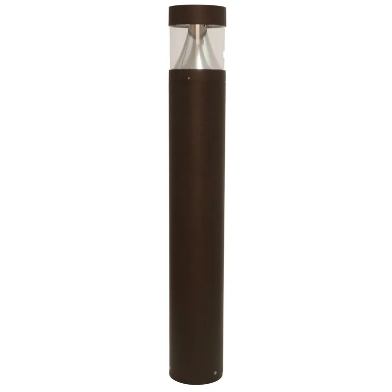 6" LED Round Bollards, 3000 Lumens, CCT Selectable, 120-277V, Bronze — Warehouse Lighting LED Bollards & Pathway Lights  3000K