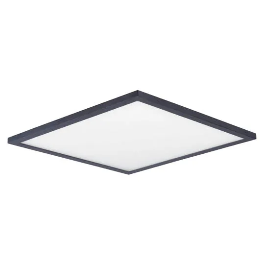 Wafer LED 15" SQ 3000K Flush Mount, Bronze — Warehouse Lighting LED Downlights 30.0W 3000K