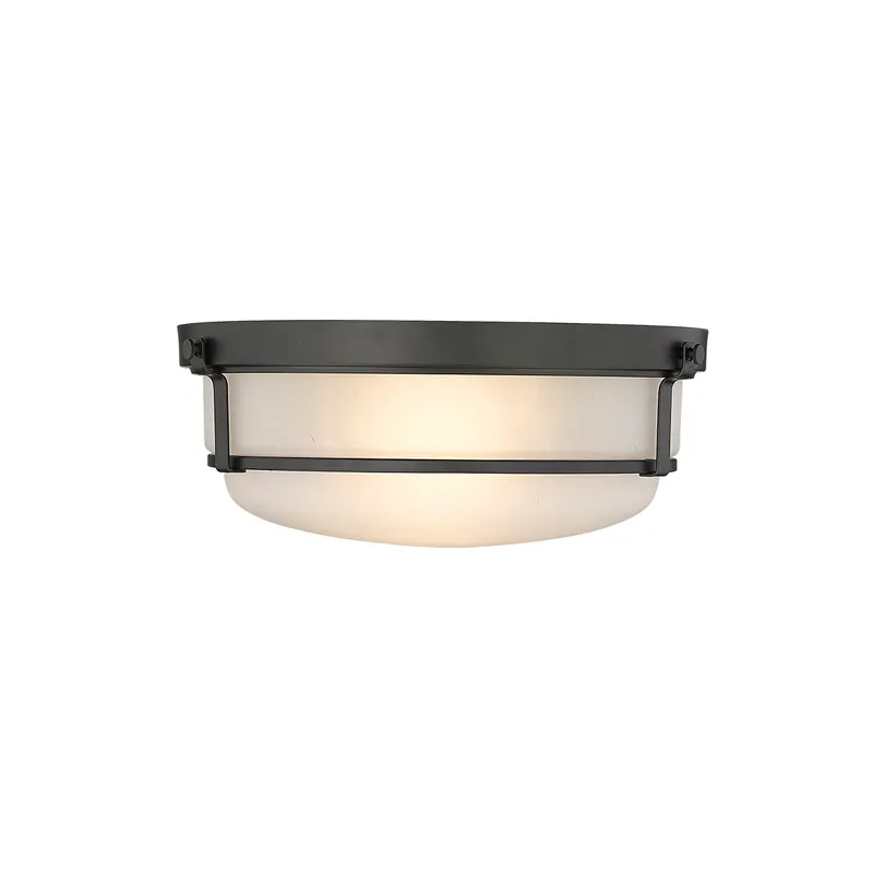 Millennium Lighting Two Light Flush Mount Ceiling Light, Arlson Collection, (Available in Brushed Nickel or Matte Black Finish) — Warehouse Lighting LED Post Top Lights 60.0W 
