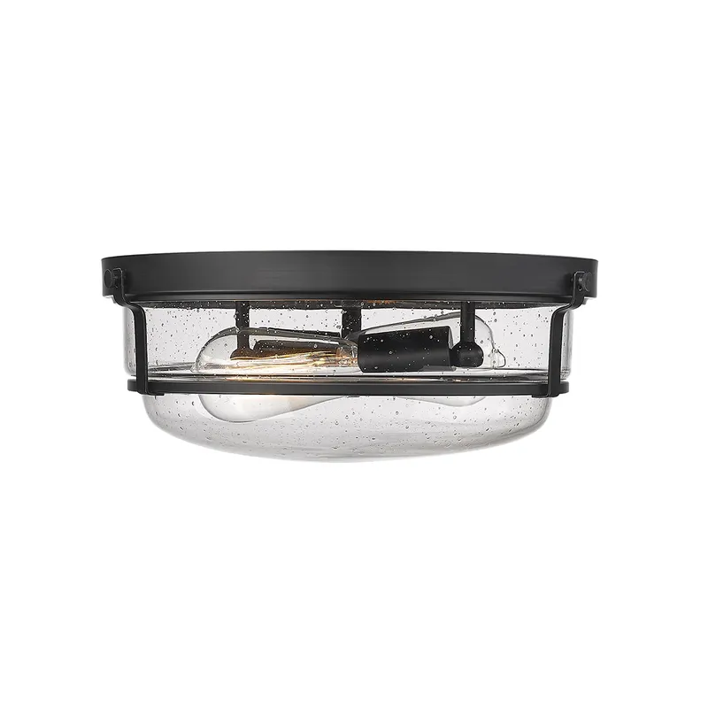 Millennium Lighting Two Light Flush Mount Ceiling Light, Mayson Collection, (Available in Brushed Nickel or Matte Black Finish) — Warehouse Lighting LED Post Top Lights 60.0W 