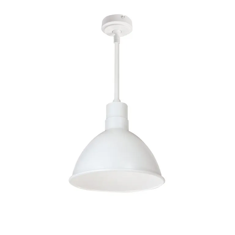 NORA Lighting 10" LED RLM Shade with 96" Pendant Cord, 2000 Lumens, 4000K, White — Warehouse Lighting LED Landscape Lights 30.0W 4000K