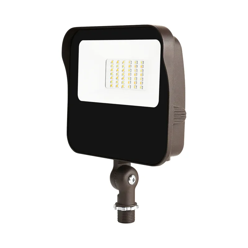 LED Flood Light, 27W, 3800 Lumens, 120-277V, CCT Selectable, Dark Bronze — Warehouse Lighting LED Flood Lights 27.0W 3000K