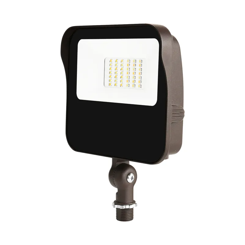 LED Flood Light, 15W, 2300 Lumens, 120-277V, CCT Selectable, Dark Bronze — Warehouse Lighting LED Flood Lights 15.0W 3000K