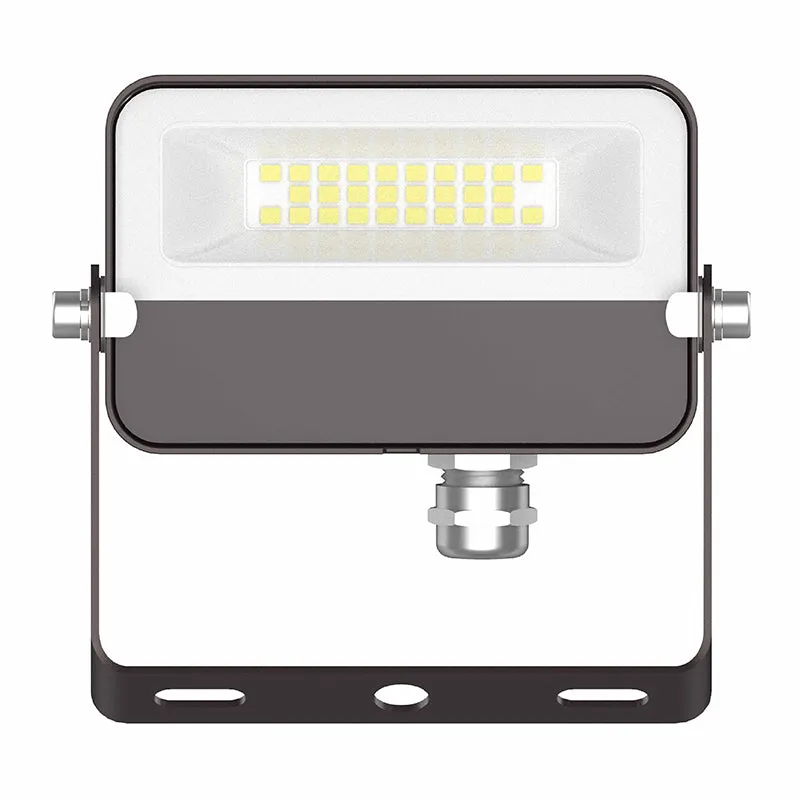 LED Compact Flood Light, Yoke Mount, 1600 Lumens, 15 watt, 120V, 3000K, 4000K, or 5000K CCT Available, Dark Bronze Finish — Warehouse Lighting LED Flood Lights 15.0W 3000K