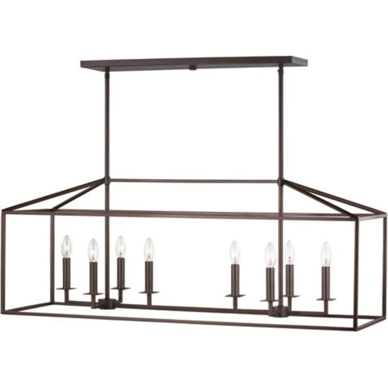 Perryton 8 Light 40" Bronze Island Pendant Ceiling Light — Warehouse Lighting LED Landscape Lights 60.0W 