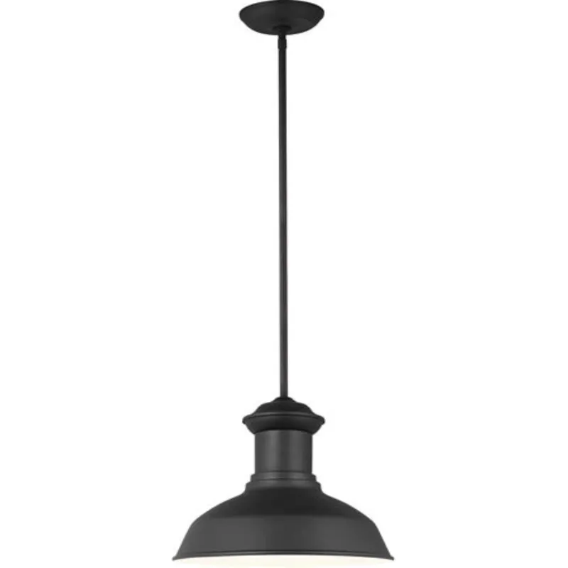 Fredricksburg 1 Light 13" Black Outdoor Pendant — Warehouse Lighting LED Landscape Lights 80.0W 2200K