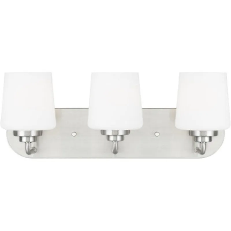 Windom 3 Light 18" Wall Bath Fixture Wall Light, Brushed Nickel — Warehouse Lighting LED Wall Lights  