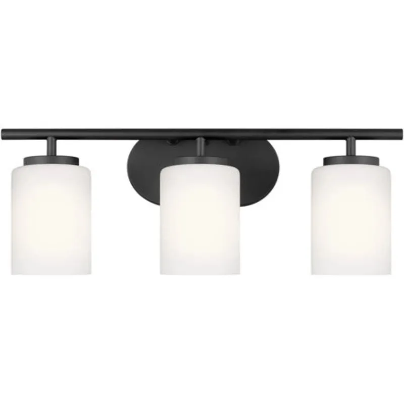 Oslo 3 Light 20" Midnight Black Vanity Light — Warehouse Lighting LED Wall Lights  