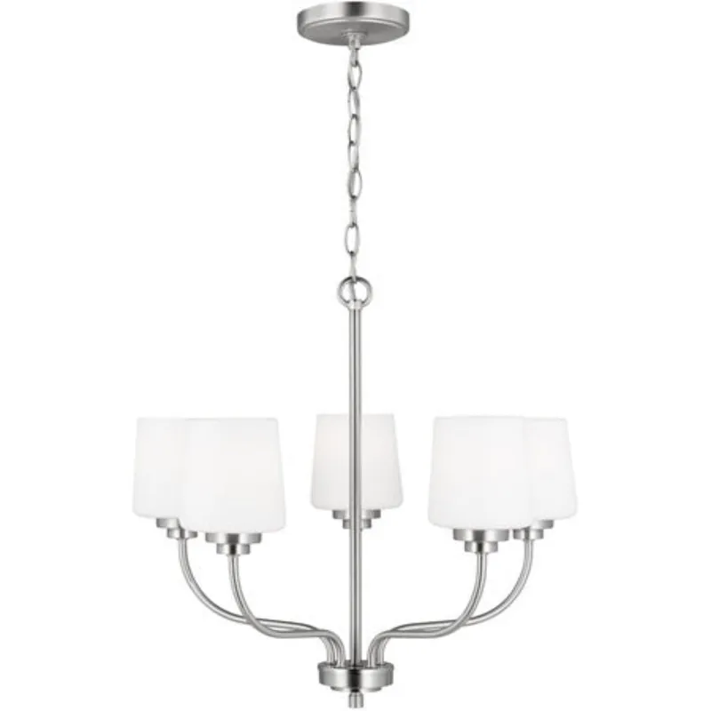Windom 5 Light 20" Brushed Nickel Chandelier Ceiling Light — Warehouse Lighting LED Landscape Lights  