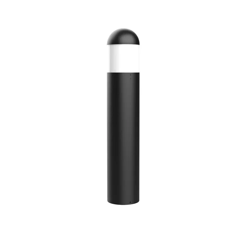 8" Round Frosted Bollard, 2000 Lumens, 4000K or 5000K, Wattage Selectable, 120-277V, Black or Bronze — Warehouse Lighting LED Bollards & Pathway Lights 100.0W 4000K